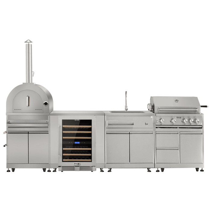 Thor Kitchen Outdoor Kitchen Package with Propane Gas Grill and Wine Cooler, AP-Outdoor-LP-W