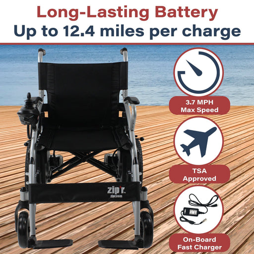 Zip'r Transport Lite Folding Electric Wheelchair - Backyard Provider