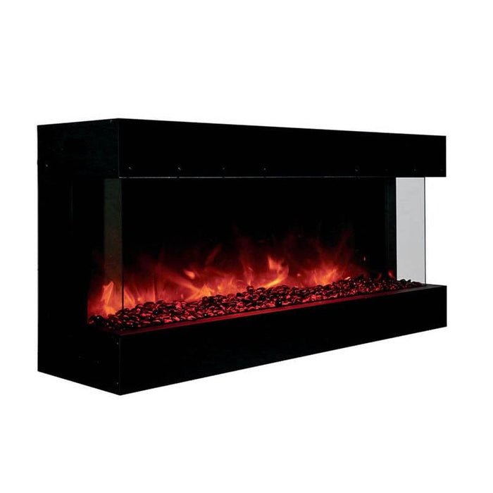 Amantii Panorama Tru View 40-inch 3-Sided View Built In Indoor/Outdoor Electric Fireplace - 40-TRU-VIEW-XL / DESIGN‐MEDIA‐15PCE