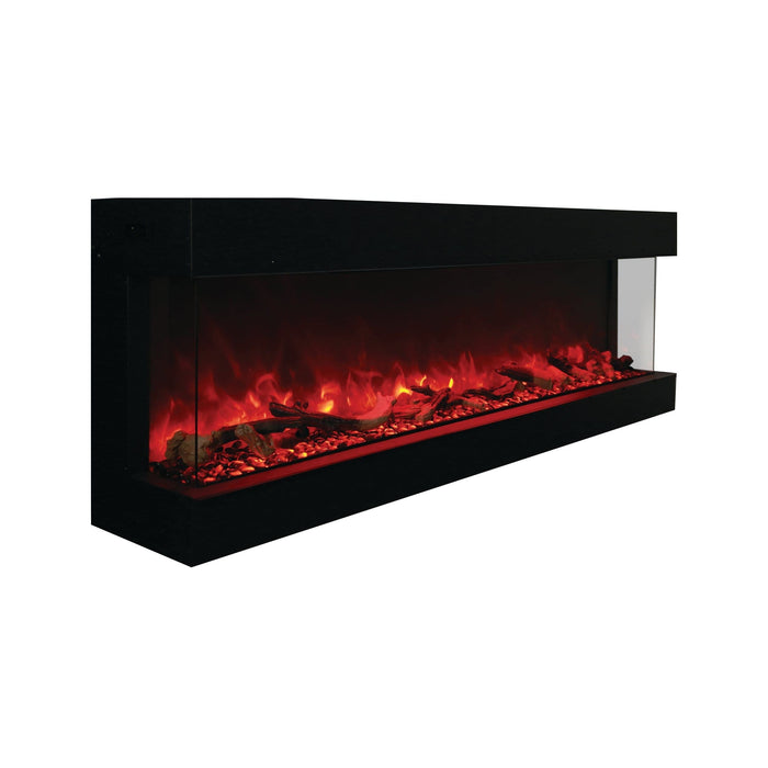 Amantii Panorama Tru View 72-inch 3-Sided View Built In Indoor/Outdoor Electric Fireplace - 72-TRU-VIEW-XL / DESIGN‐MEDIA‐15PCE
