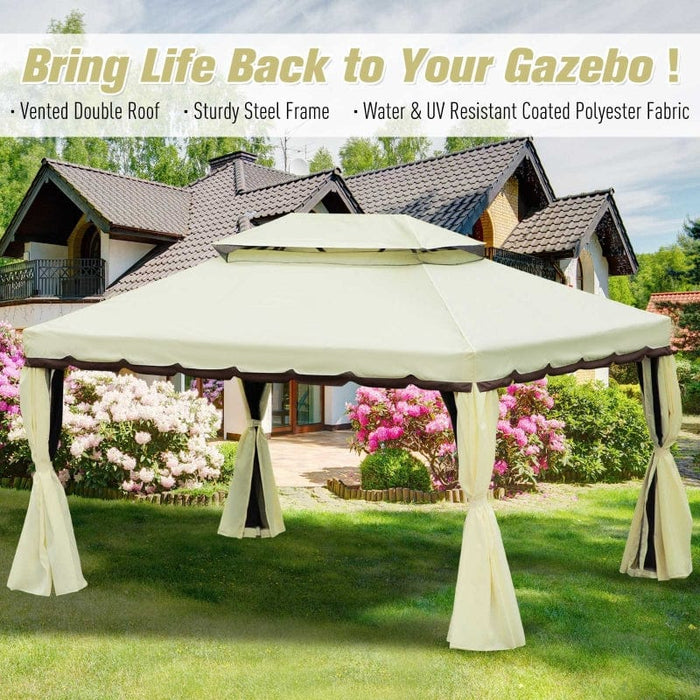 Outsunny 10’ x 13’ Metal Frame Outdoor Patio Gazebo - 84C-144