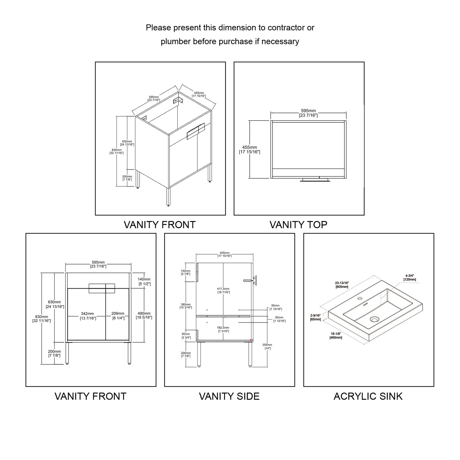 Blossom Bari 24″ Bathroom Vanity - V8030 24 01 CH - Backyard Provider