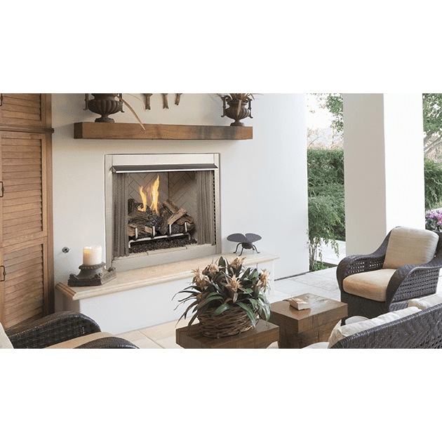 Superior Outdoor Vent Free 36"/42" Complete Gas Fireplace Stainless Steel with Remote Control - VRE3236ZENWS - Backyard Provider