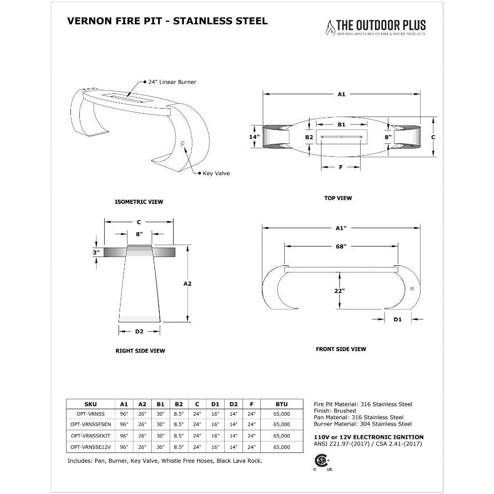 Vernon Fire Pit Diagram