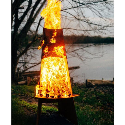 Vesuvius Fire Pit - raging fire