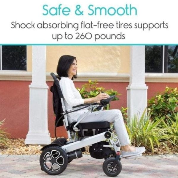 Vive Health Folding Power Wheelchair - Backyard Provider