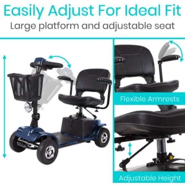 Vive Health Series A Deluxe Travel Mobility Scooter - Backyard Provider