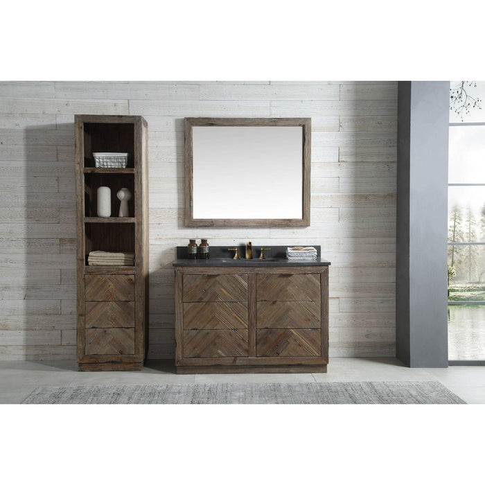 Legion Furniture WH8548 48 Inch Wood Vanity in Brown with Marble WH5148 Top, No Faucet - Backyard Provider