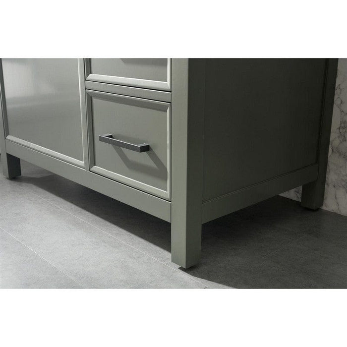 Legion Furniture WLF2136-PG 36 Inch Pewter Green Finish Sink Vanity Cabinet with Blue Lime Stone Top - Backyard Provider