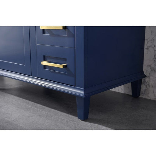 Legion Furniture WLF2236-B 36 Inch Blue Finish Sink Vanity Cabinet with Carrara White Top - Backyard Provider