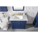 Legion Furniture WLF2236-B 36 Inch Blue Finish Sink Vanity Cabinet with Carrara White Top - Backyard Provider