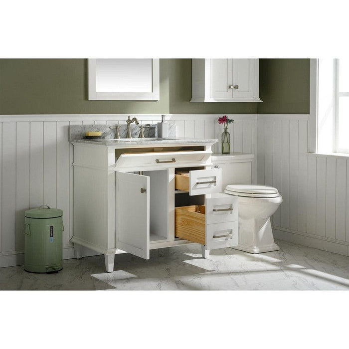 Legion Furniture WLF2236-W 36 Inch White Finish Sink Vanity Cabinet with Carrara White Top - Backyard Provider