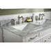 Legion Furniture WLF2254-W 54 Inch White Finish Double Sink Vanity Cabinet with Carrara White Top - Backyard Provider