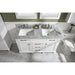 Legion Furniture WLF2254-W 54 Inch White Finish Double Sink Vanity Cabinet with Carrara White Top - Backyard Provider