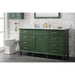 Legion Furniture WLF2260S-VG 60 Inch Vogue Green Finish Single Sink Vanity Cabinet with Carrara White Top - Backyard Provider
