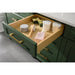 Legion Furniture WLF2280-VG 80 Inch Vogue Green Double Single Sink Vanity Cabinet with Carrara White Quartz Top - Backyard Provider