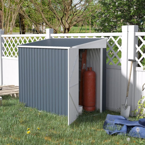 Outsunny 4' x 8' Steel Garden Storage Shed - 845-692V01