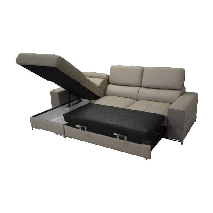Maxima House BAZALT Leather Sectional Sleeper Sofa - Backyard Provider