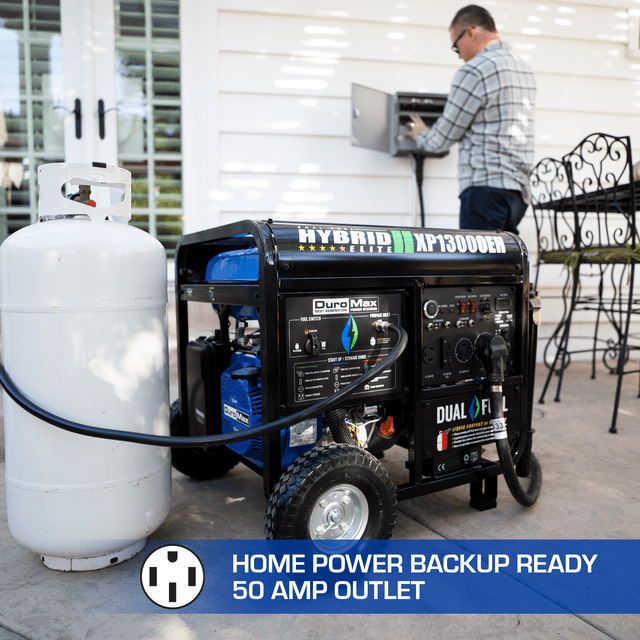DuroMax XP13000DX 13,000 Watt Dual Fuel Gas Propane Portable Generator –  Generator Factory Outlet