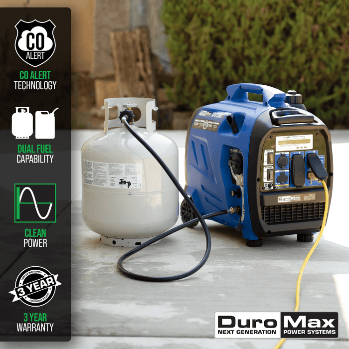 DuroMax 2,300 Watt Portable Dual Fuel Inverter Generator w/ CO Alert - XP2300iH