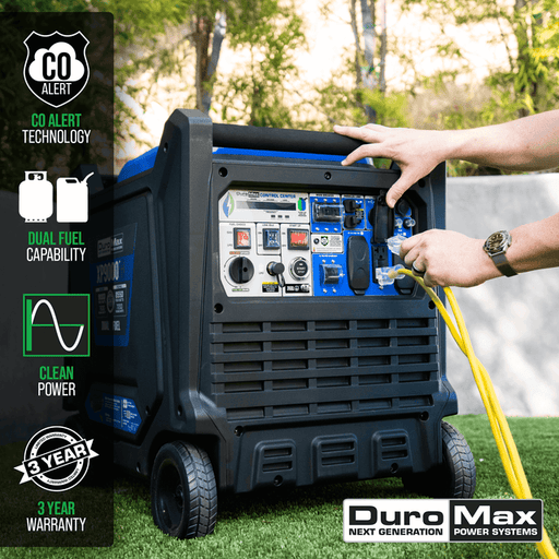DuroMax 9,000 Watt Portable Dual Fuel Inverter Generator w/ CO Alert - XP9000iH