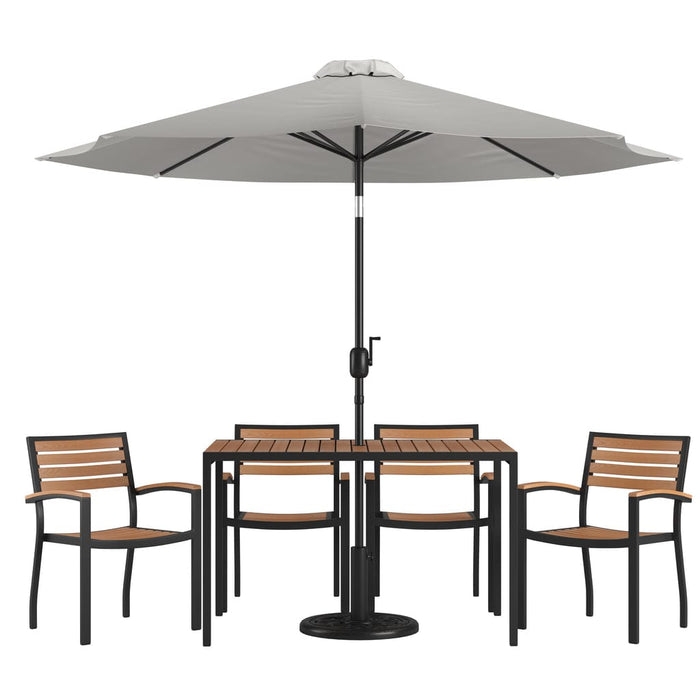 Flash Furniture Lark 7 Piece Outdoor Patio Dining Table Set - XU-DG-304860064-UB19B