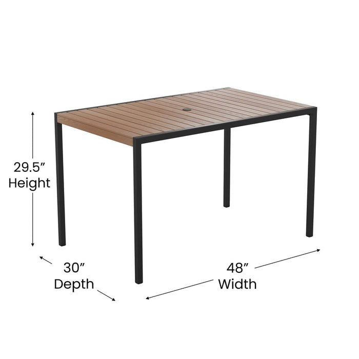 Flash Furniture Lark 7 Piece Outdoor Patio Dining Table Set - XU-DG-304860064-UB19B