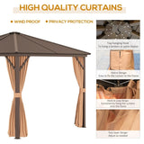 Outsunny 10x10 Hardtop Gazebo with Aluminum Frame - 84C-094V01