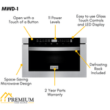 ZLINE Kitchen and Bath 36" Range, Range Hood, Microwave, Dishwasher & Refrigerator Appliance Package, 5KPR-RARH36-MWDWV