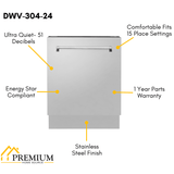 ZLINE Appliance Package - 48 In. Dual Fuel Range, Range Hood, Microwave Drawer, 3 Rack Dishwasher, 4KP-RARH48-MWDWV