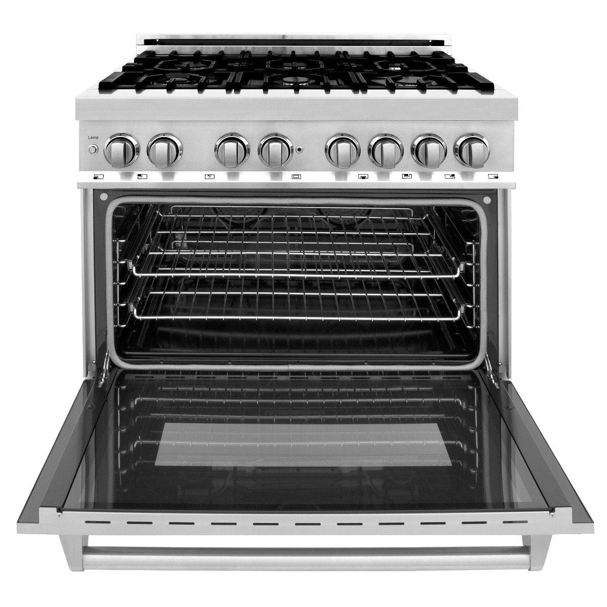 ZLINE Appliance Package - 36 in. Dual Fuel Range, 36 in. Range Hood, 2KP-RARH36