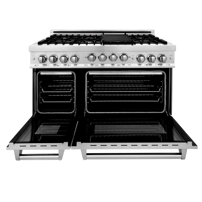 ZLINE 48 Inch 6.0 cu. ft. Range with Gas Cooktop and Gas Oven in Stainless Steel, RG48