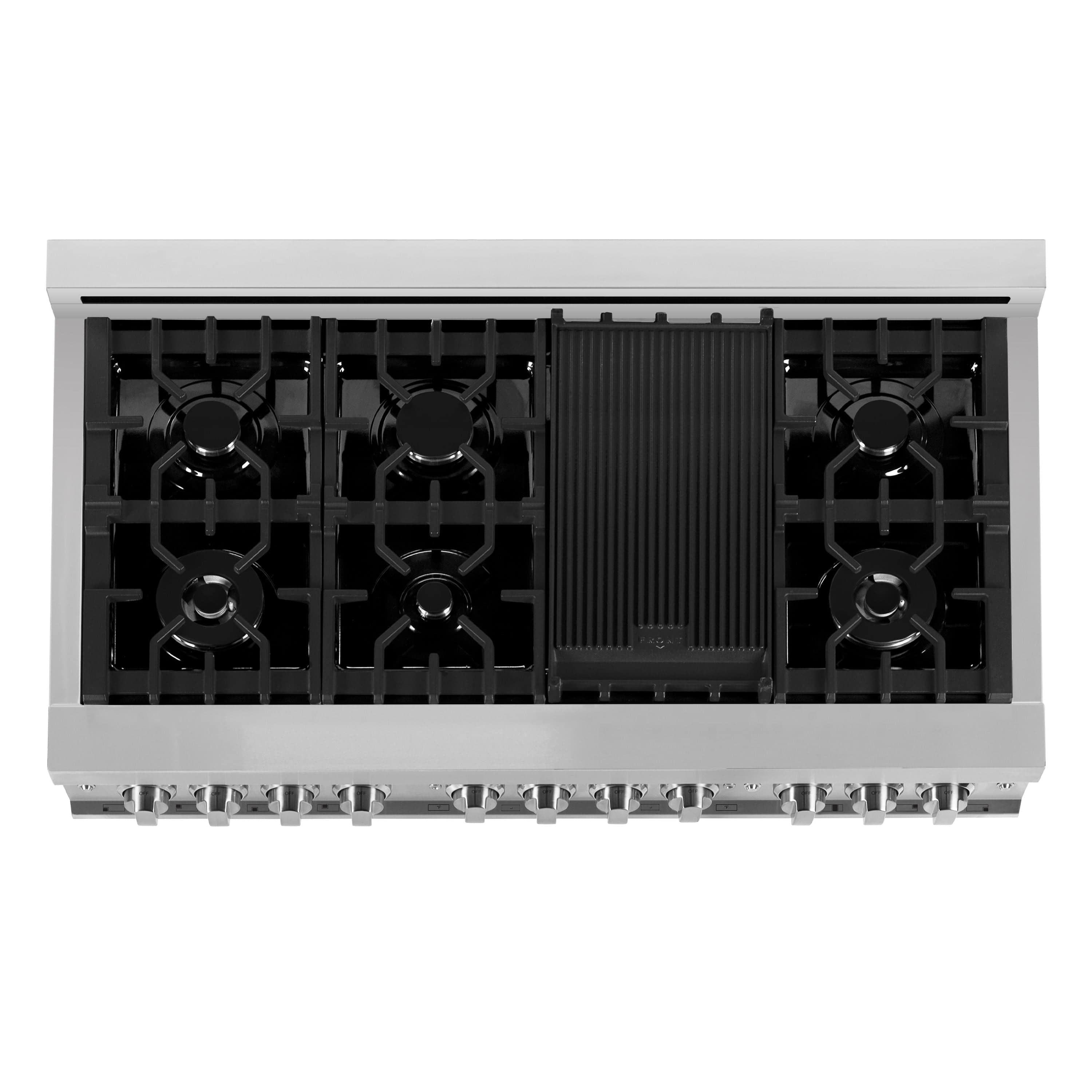 ZLINE 48 Inch 6.0 cu. ft. Range with Gas Cooktop and Gas Oven in Stainless Steel, RG48