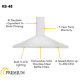 ZLINE Appliance Package - 48 in. Dual Fuel Range, Range Hood, Dishwasher, 3KP-RARH48-DW