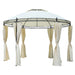 Outsunny 11.5' Steel Fabric Round Soft Top Outdoor Patio Dome Gazebo - 84C-088CW
