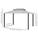 Outsunny 10x10 Hardtop Gazebo - 84C-215BK