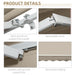 Outsunny 12' x 10' Manual Retractable Awning - 840-207CW