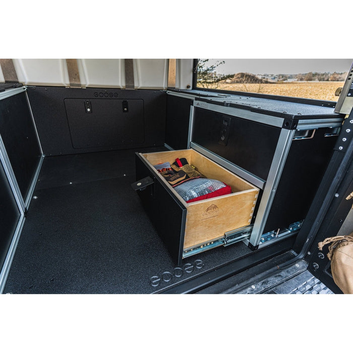 Goose Gear Alu-Cab Canopy Camper V2 - Chevy Colorado/GMC Canyon 2015-Present 2nd Gen. - Rear Double Drawer Module - 6' Bed
