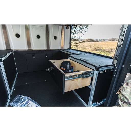 Goose Gear Alu-Cab Canopy Camper V2 - Jeep Gladiator 2019-Present JT - Rear Double Drawer Module - 5' Bed