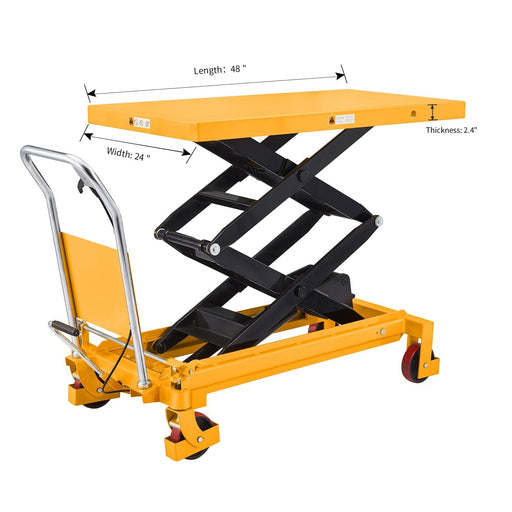 Apollolift Double Scissors Lift Table 1760lbs. 59" lifting height - A-2010 - Backyard Provider