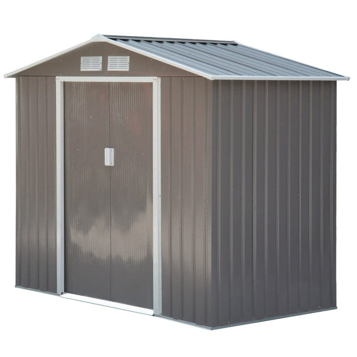 Outsunny 7' x 4' x 6' Outdoor Storage Shed - 845-030GY