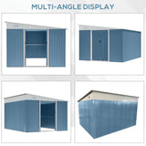 Outsunny 11.5' x 9' x 6.5' Steel Garden Storage Shed - 845-529