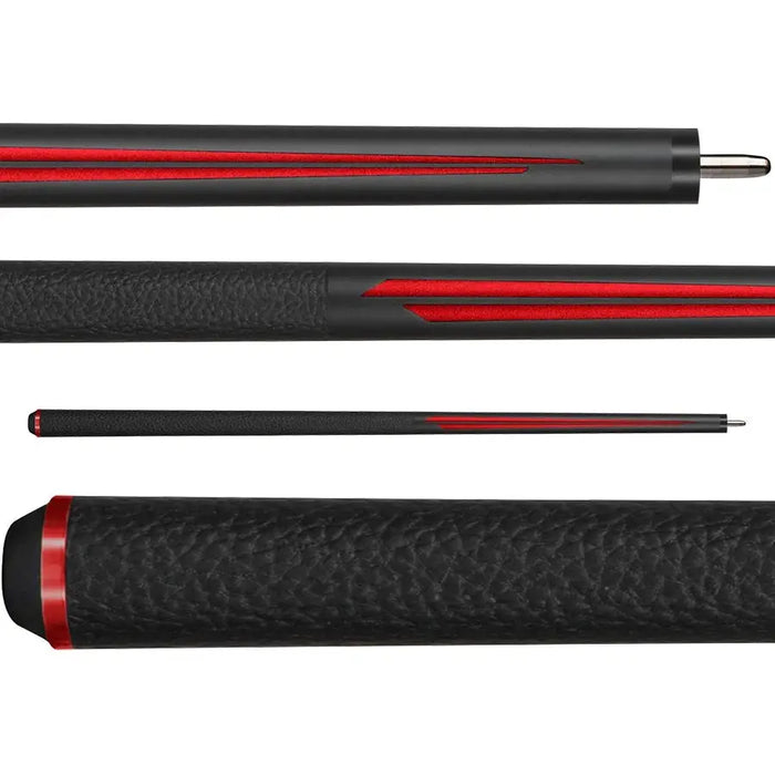 Bull Carbon BCSP1 Red Split Point Pool Cue with Bull Carbon Shaft