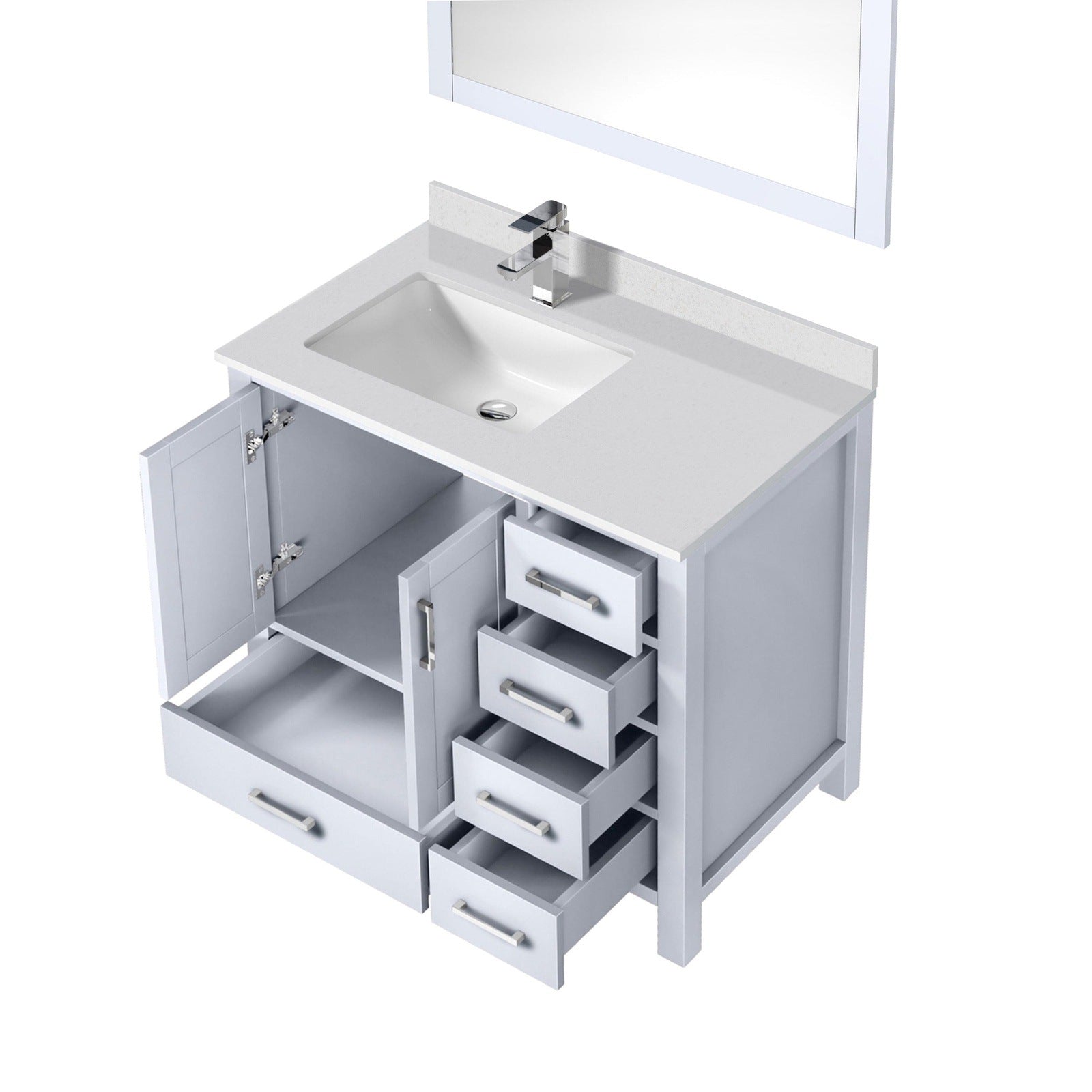 Jacques 36" x 22" Left Offset Bath Vanity - Backyard Provider