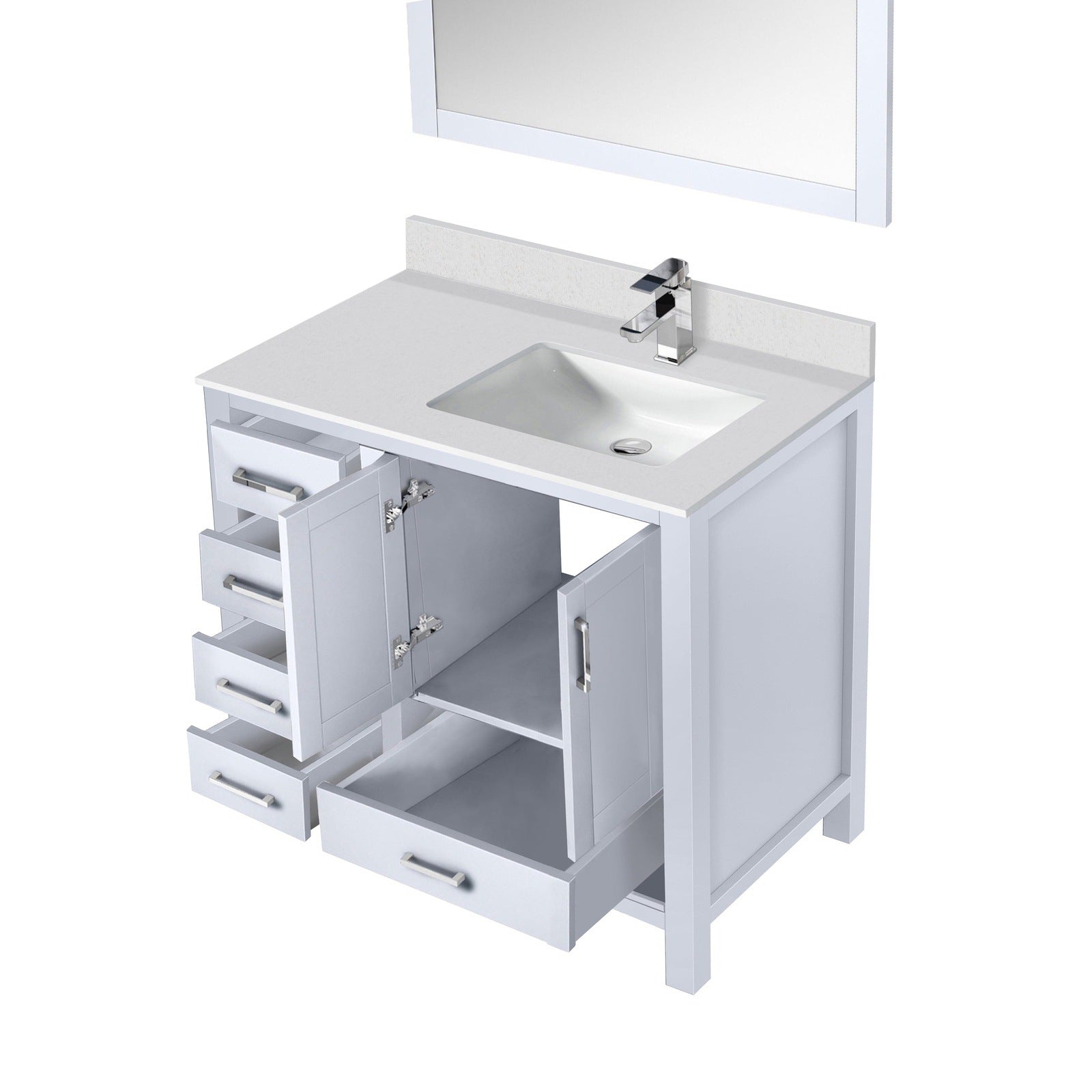 Jacques 36" x 22" Right Offset Bath Vanity - Backyard Provider