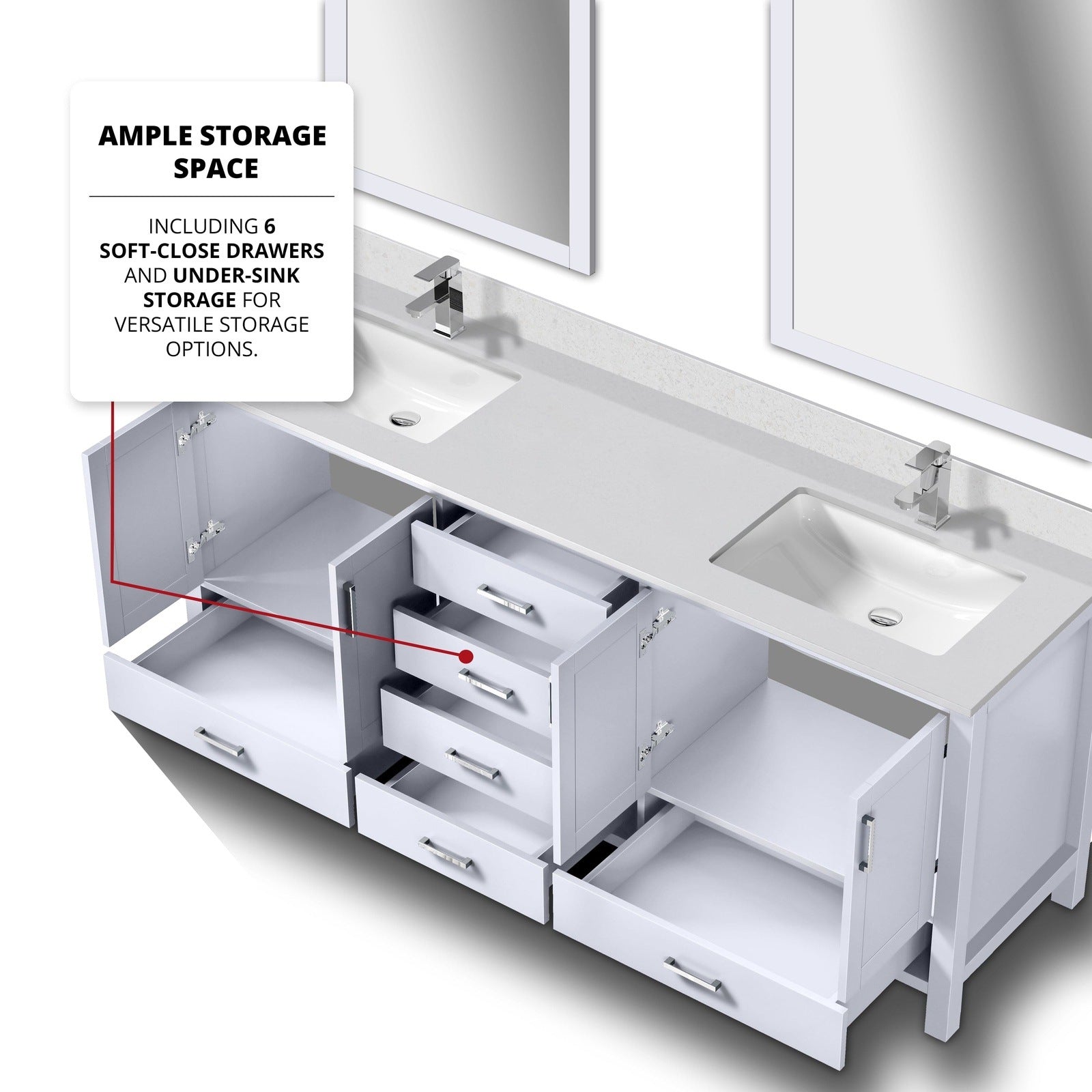 Jacques 80" x 22" Double Bath Vanity - Backyard Provider