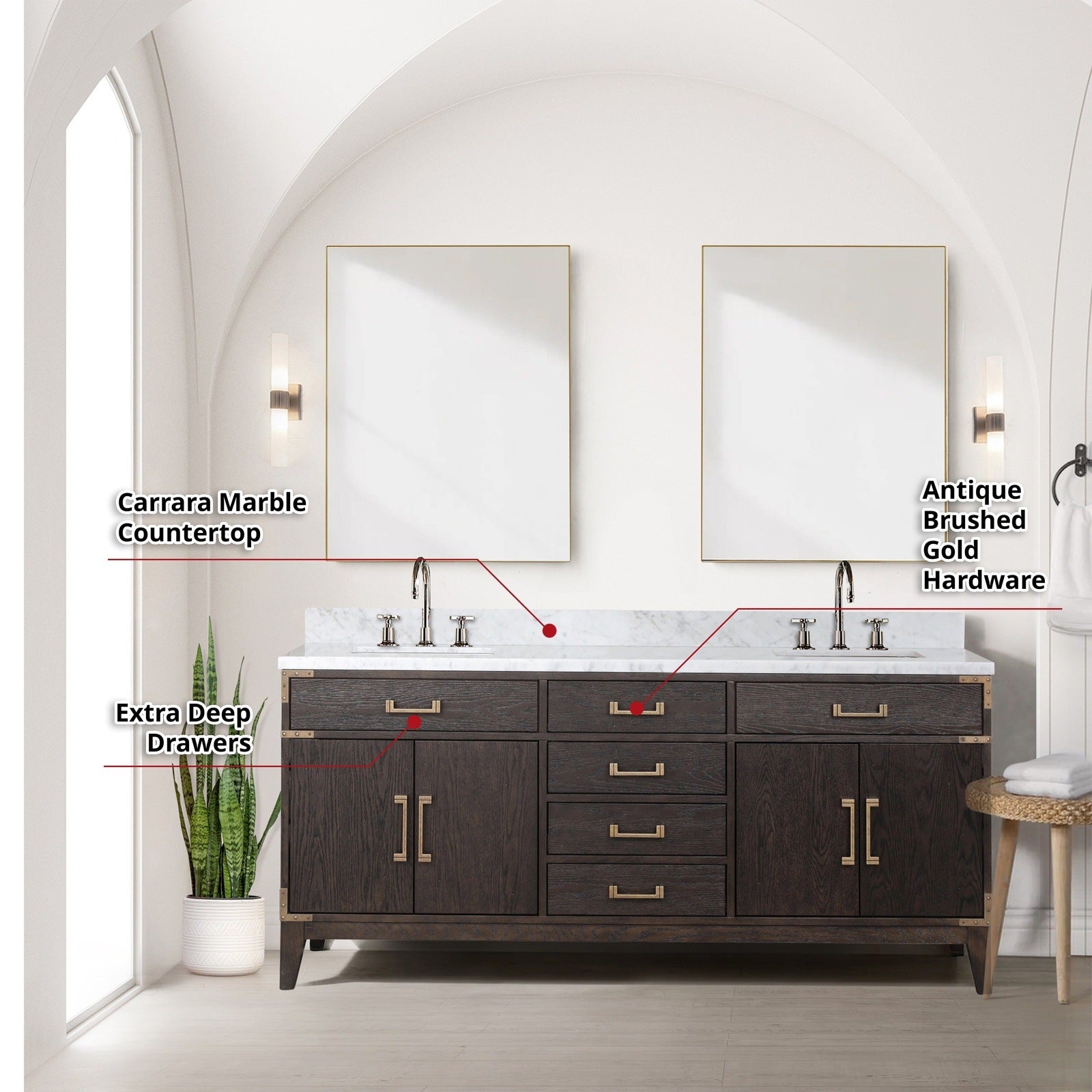 Laurel 72 " x 22" Double Bath Vanity - Backyard Provider