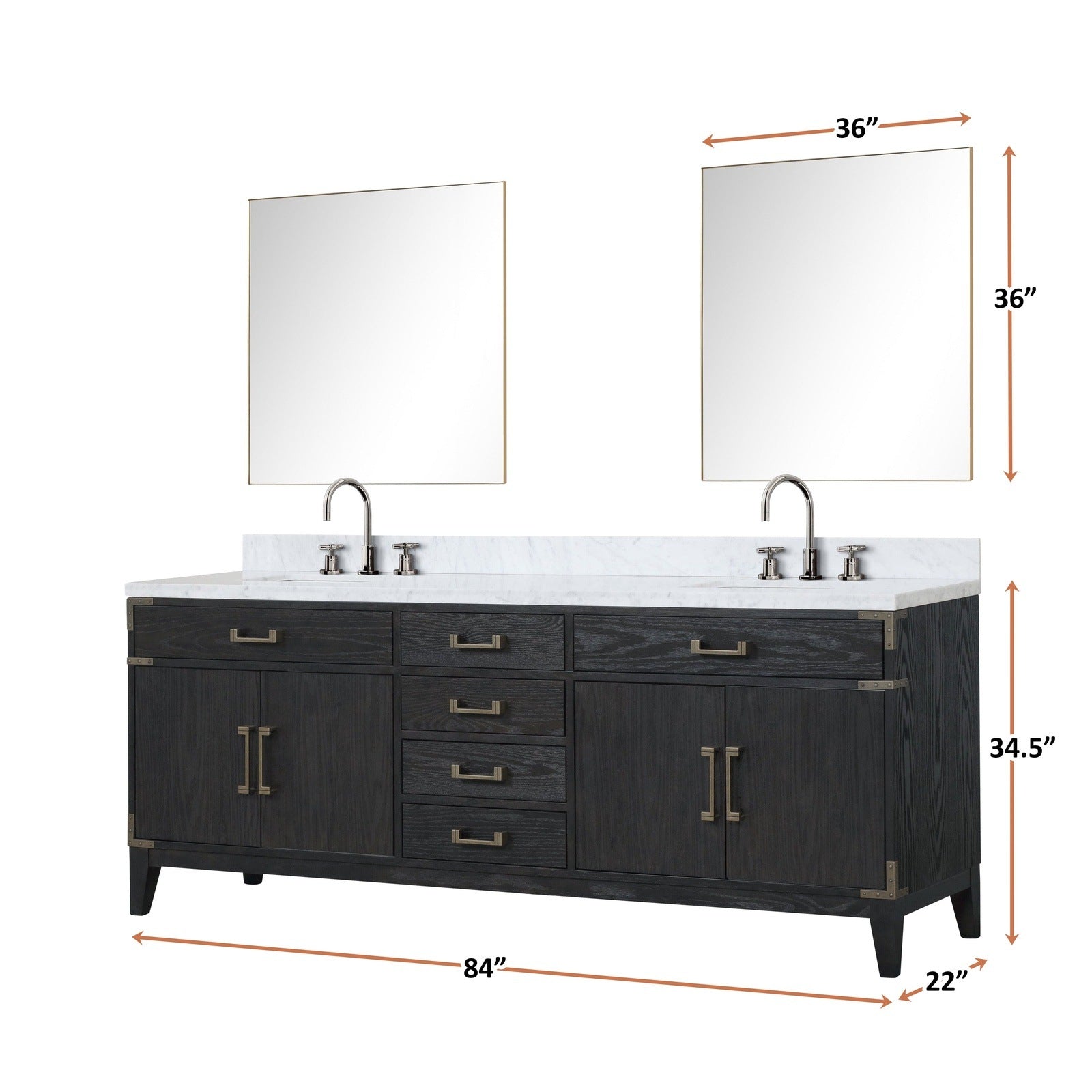 Laurel 84" x 22" Double Bath Vanity - Backyard Provider