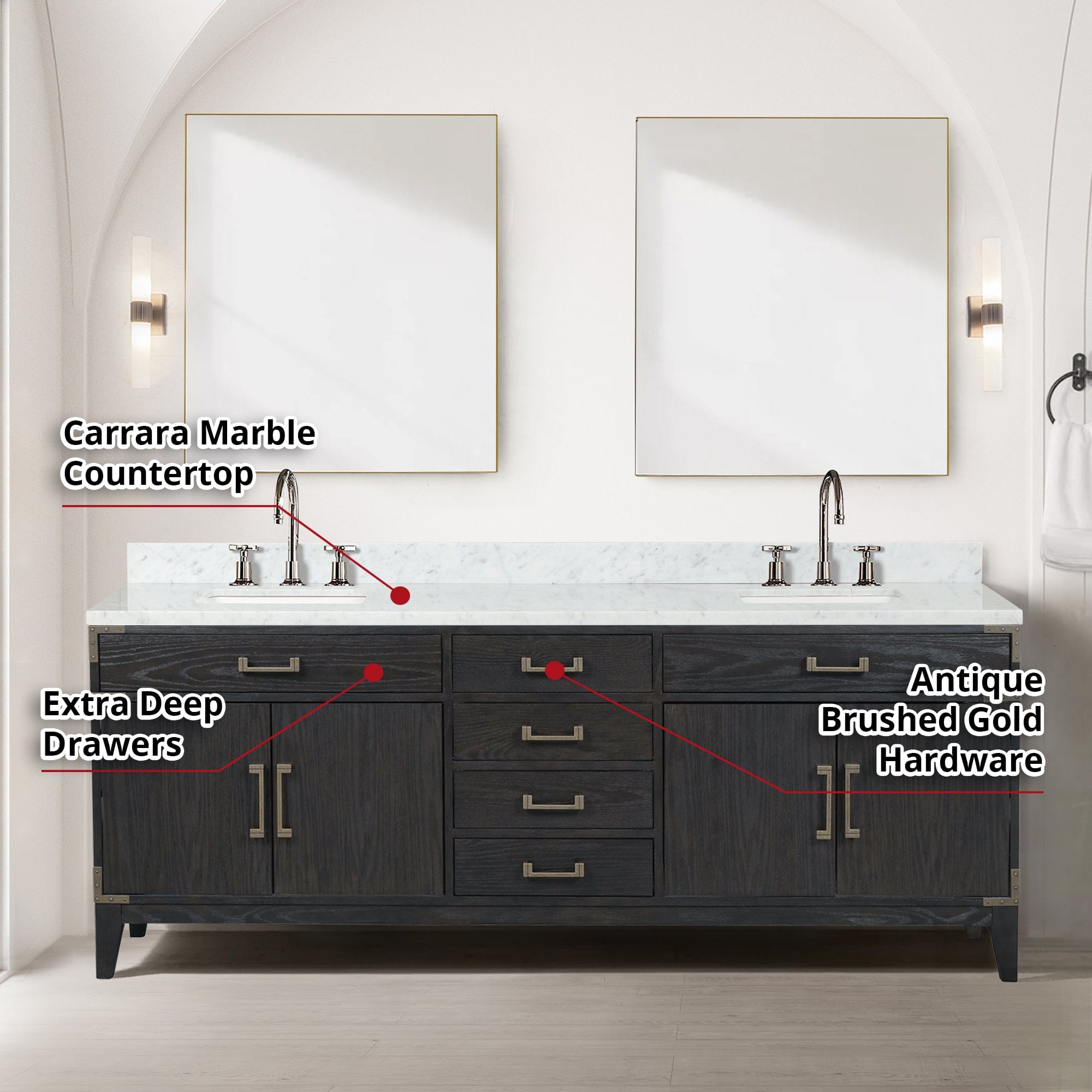 Laurel 84" x 22" Double Bath Vanity - Backyard Provider