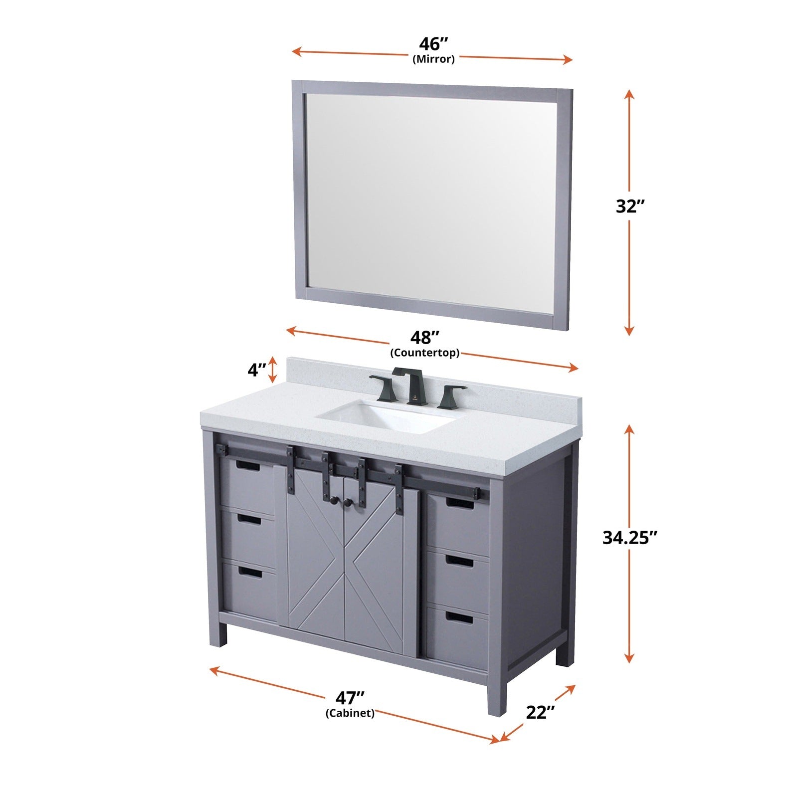 Marsyas 48" x 22" Single Bath Vanity - Backyard Provider